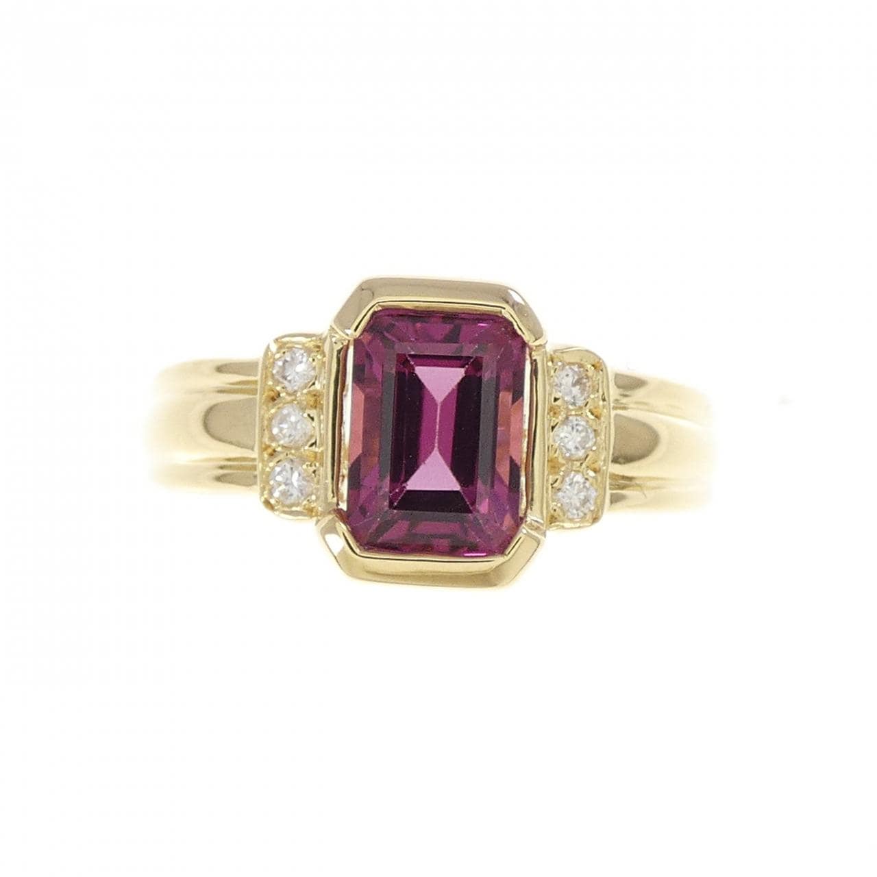 K18YG ガーネット リング 1.31CT