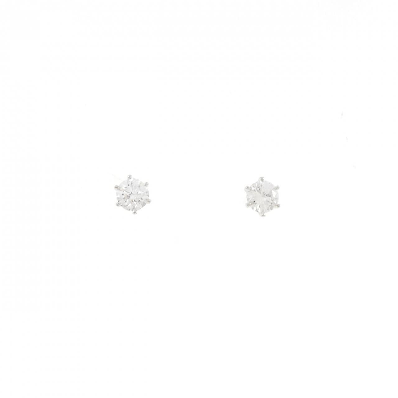 【リメイク】PT900/ST ダイヤモンド ピアス 0.216CT 0.224CT D-E VVS2 EX-VG
