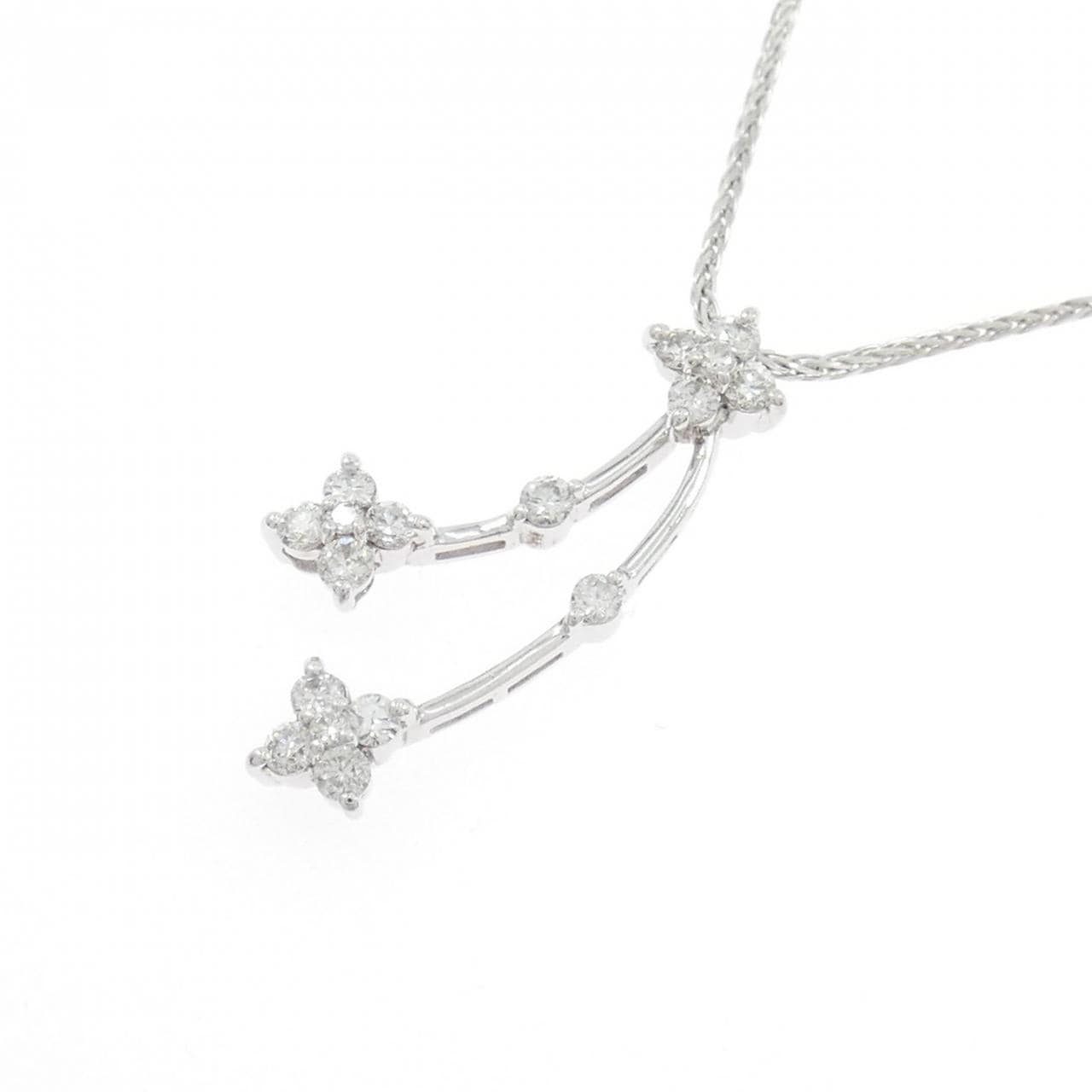 K18WG ダイヤモンド ネックレス 0.55CT