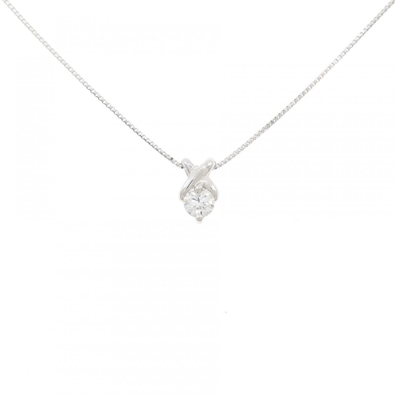 K18WG ダイヤモンド ネックレス 0.167CT