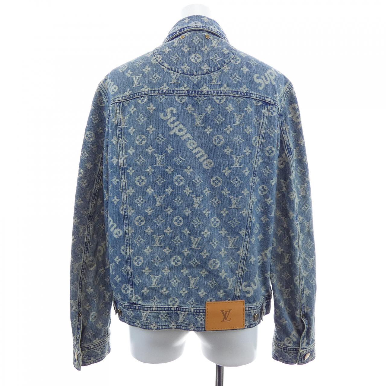ルイヴィトン LOUIS VUITTON JACQUAD DENIM TRUCKER HDA91WALL SUPREME デニムジャケット