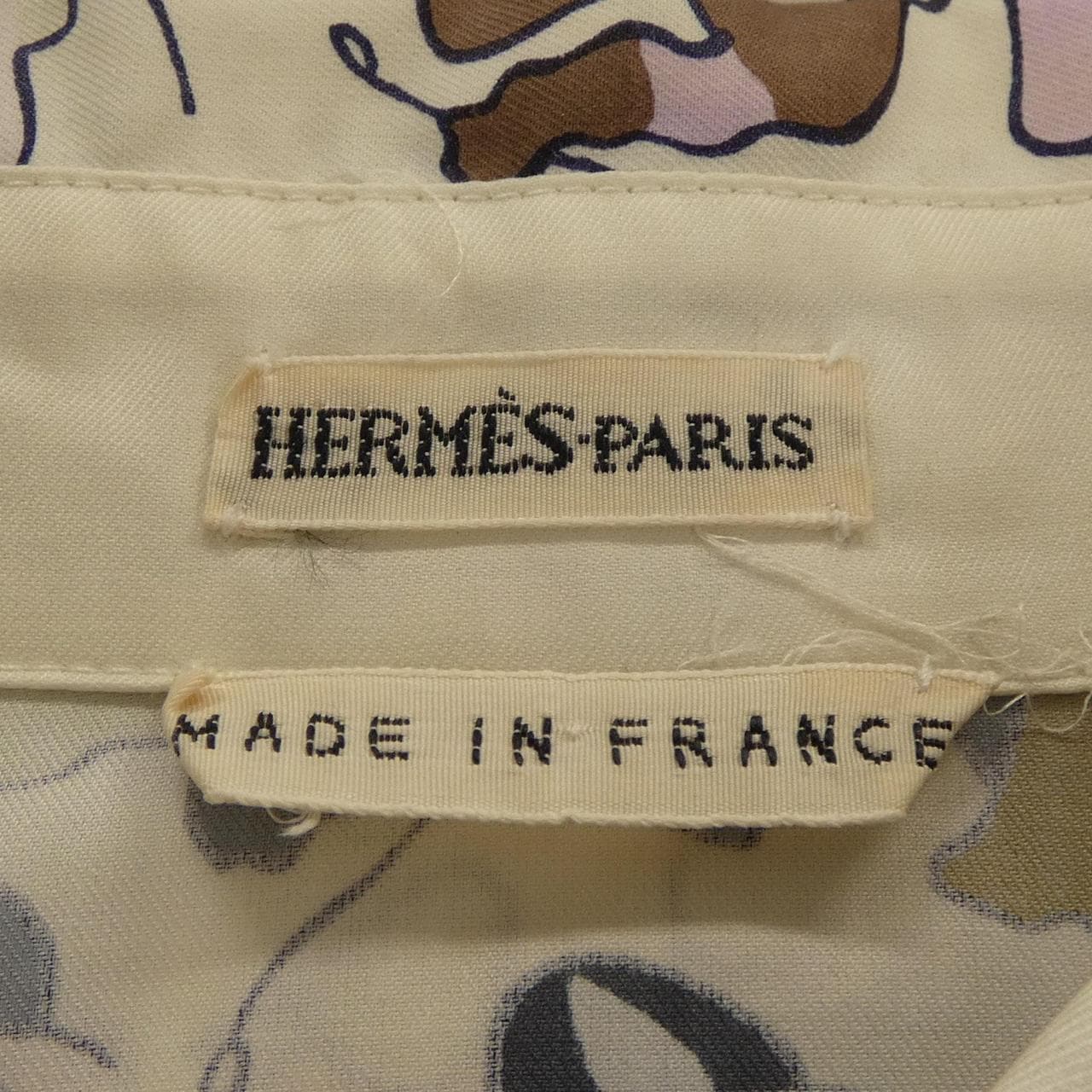 【ヴィンテージ】エルメス HERMES LES CHEVAUX SE RENDENT AU DEPART シャツ