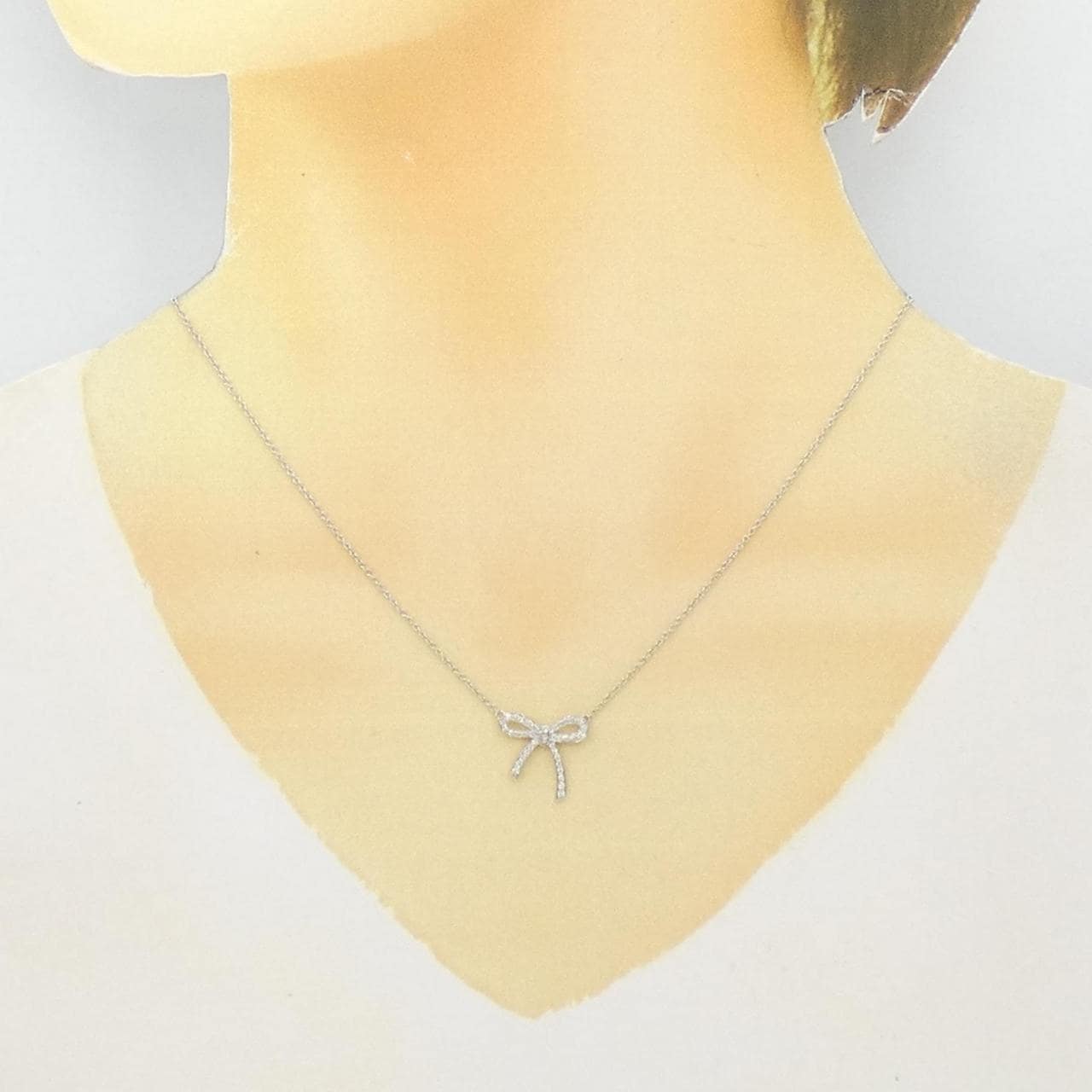 TIFFANY ribbon Diamond necklace
