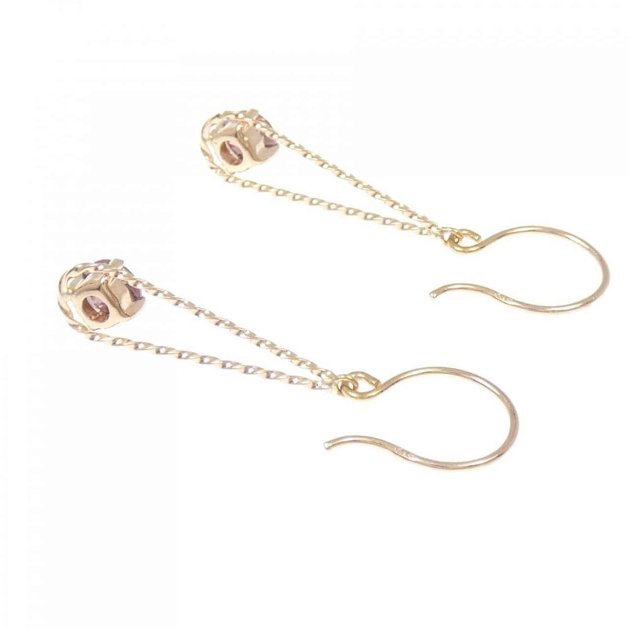 K18PG キュービック ピアス