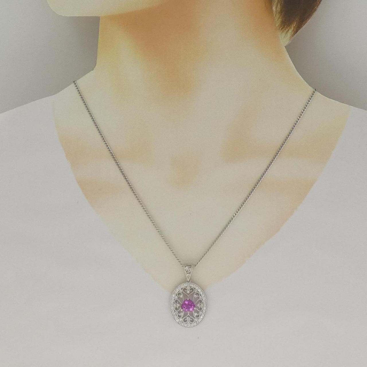 PT900/PT850 サファイヤ ネックレス 2.05CT