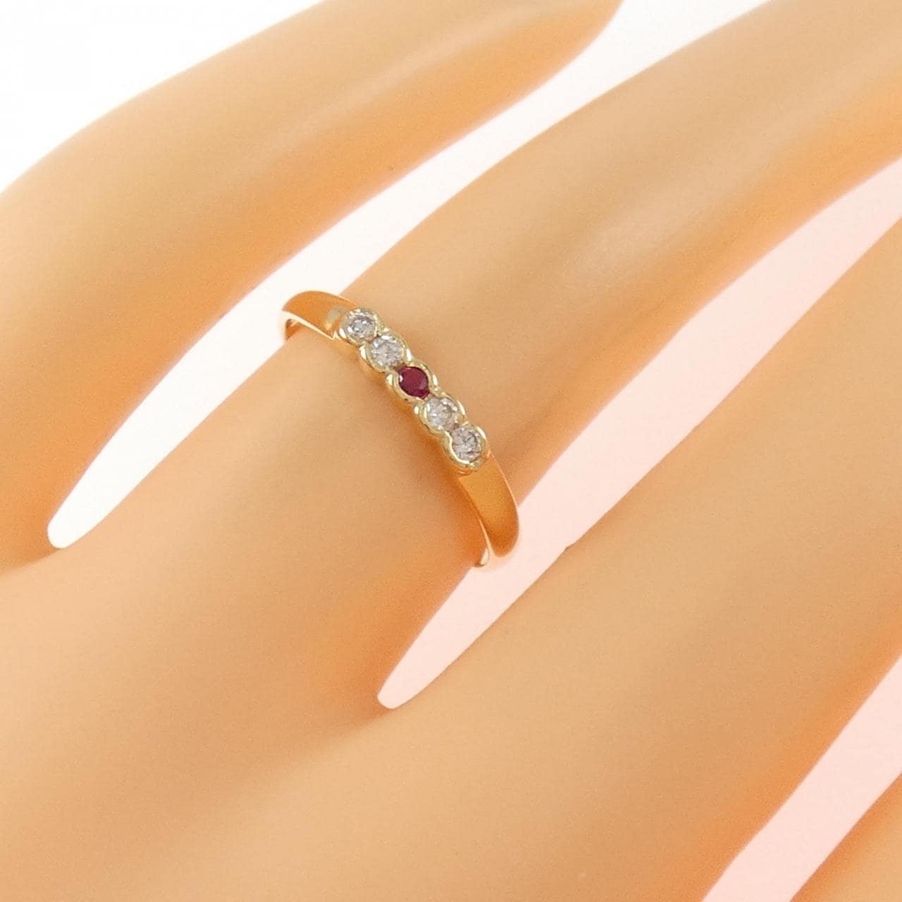 K18YG ルビー リング