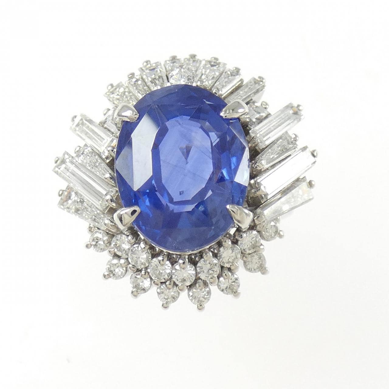 PT900 非加熱 サファイヤ リング 8.95CT スリランカ産