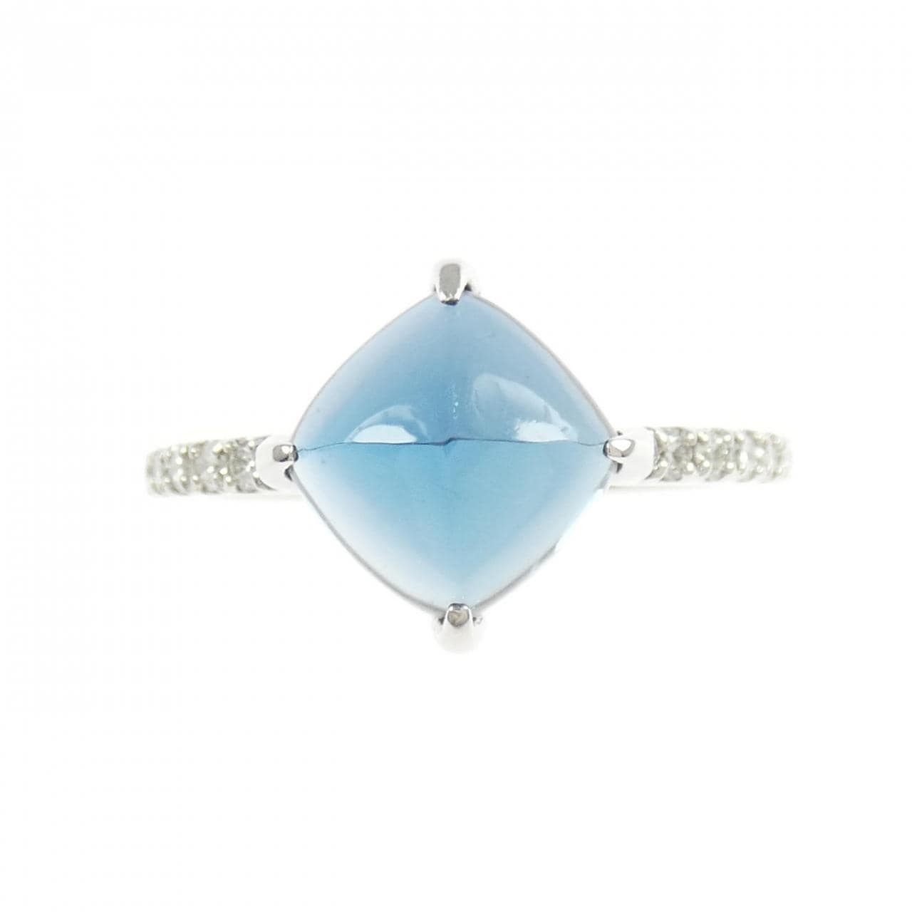 PT950 ブルートパーズ リング 3.53CT