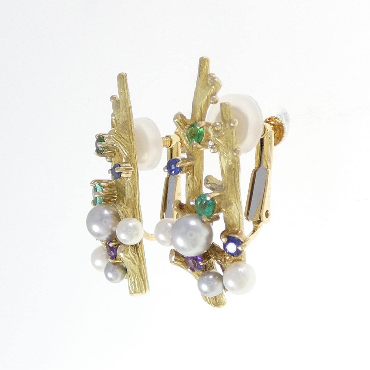 福原佐智 カラーストーン イヤリング