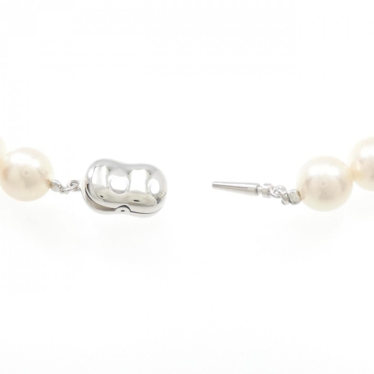 银色/PT Akoya珍珠项链 8-8.5 毫米耳环套装