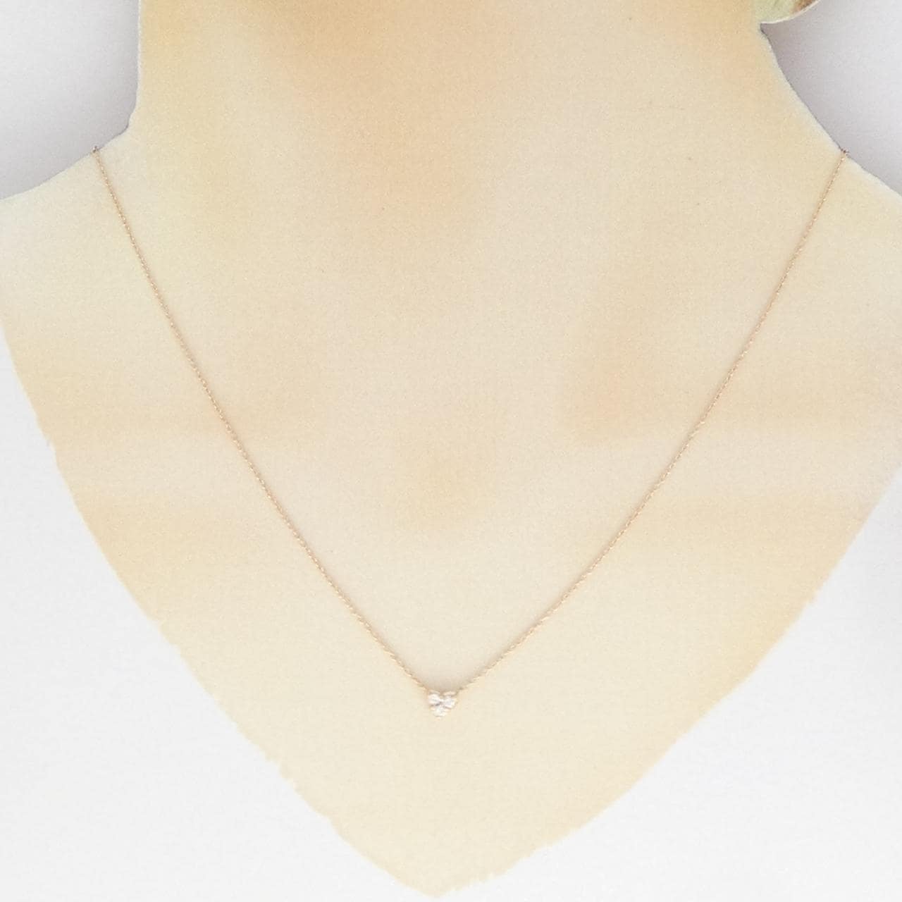 K10PG ハート ダイヤモンド ネックレス 0.09CT