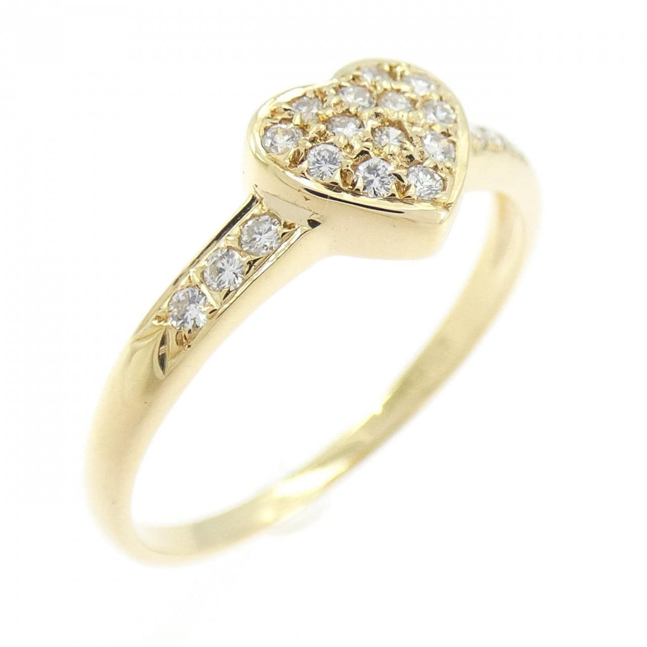 750YG ハート ダイヤモンド リング 0.17CT