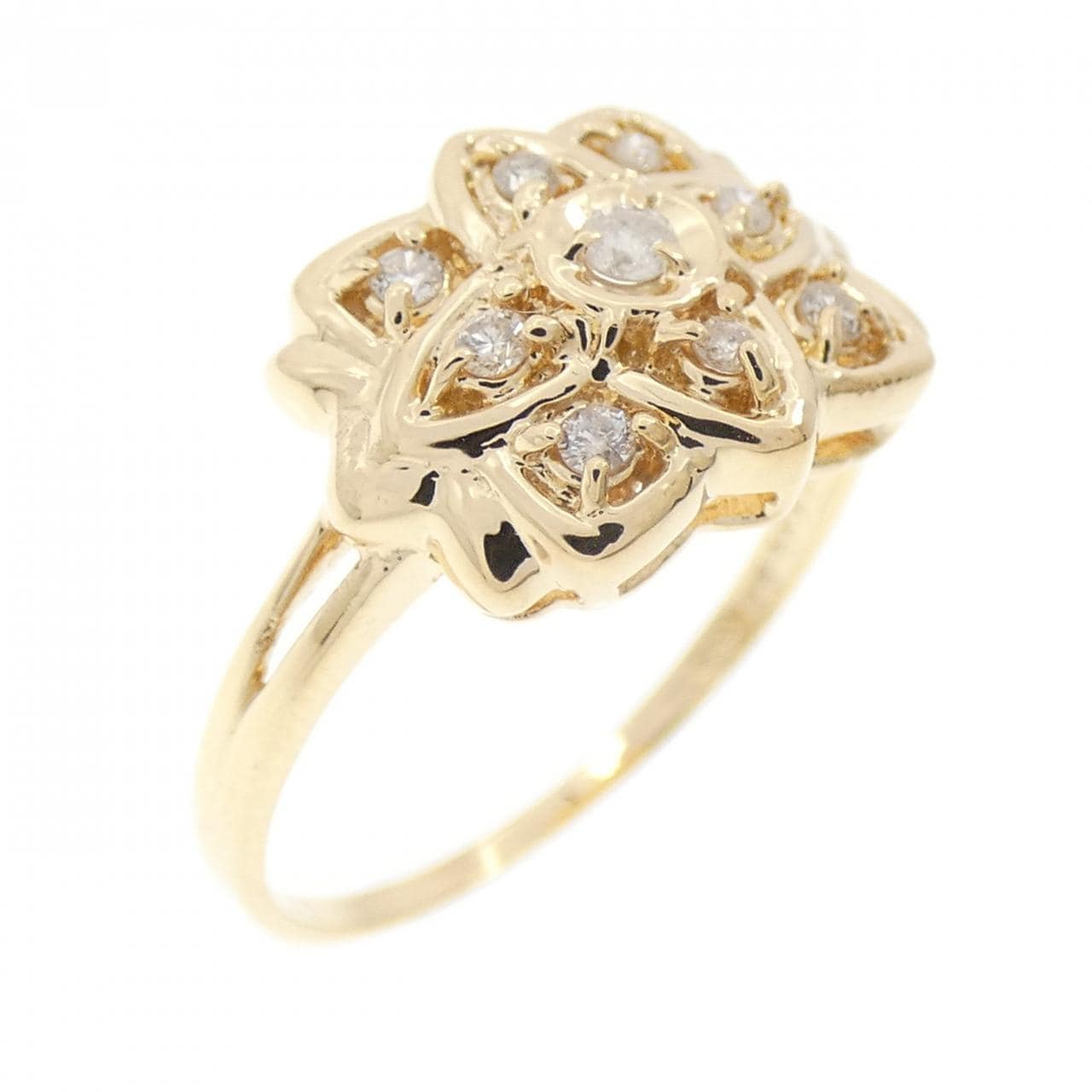 K18YG ダイヤモンド リング 0.10CT