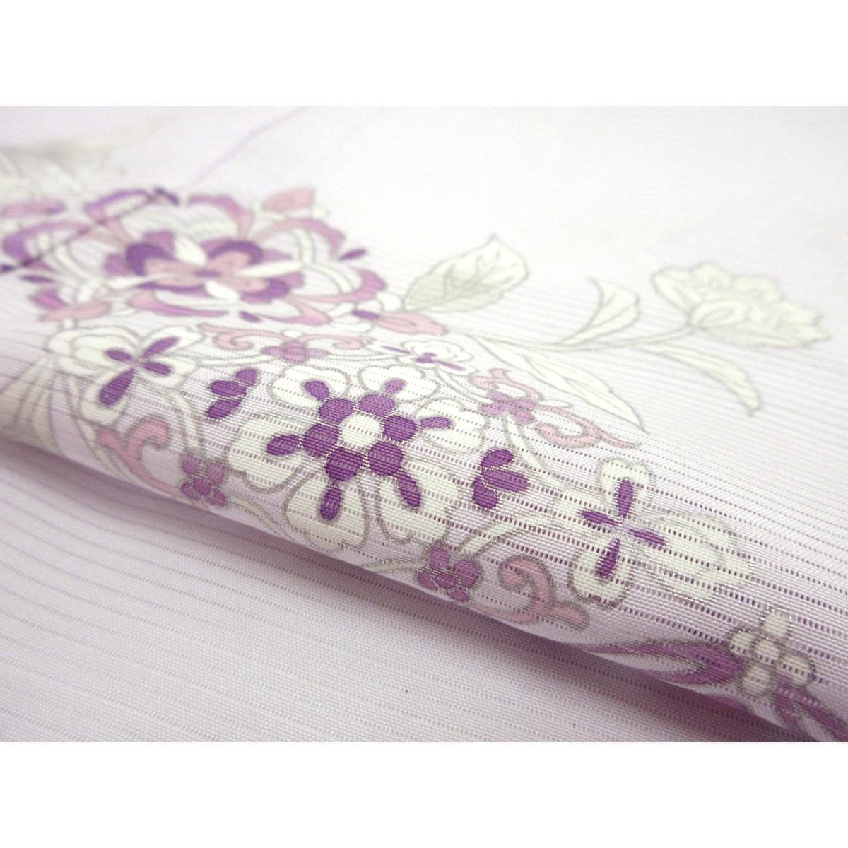 【新品】単衣　駒絽訪問着　友禅銀彩加工