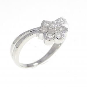 PT900 フラワー ダイヤモンド リング 0.30CT