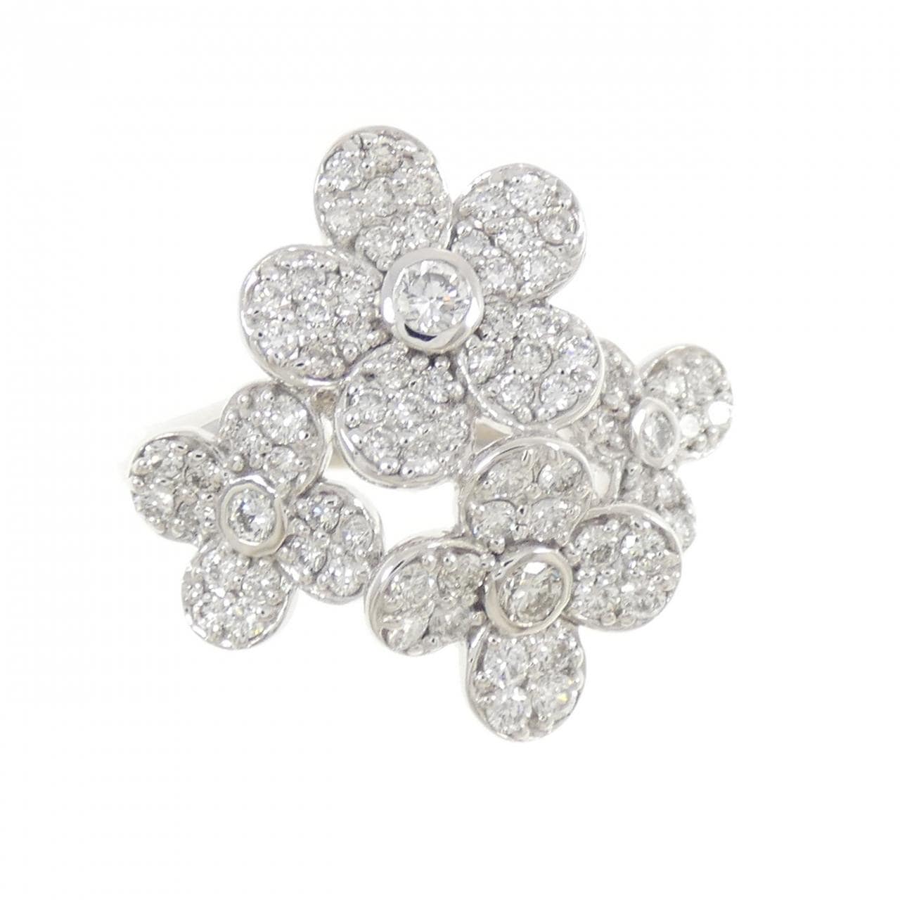 ポンテヴェキオ フラワー ダイヤモンド リング 0.85CT