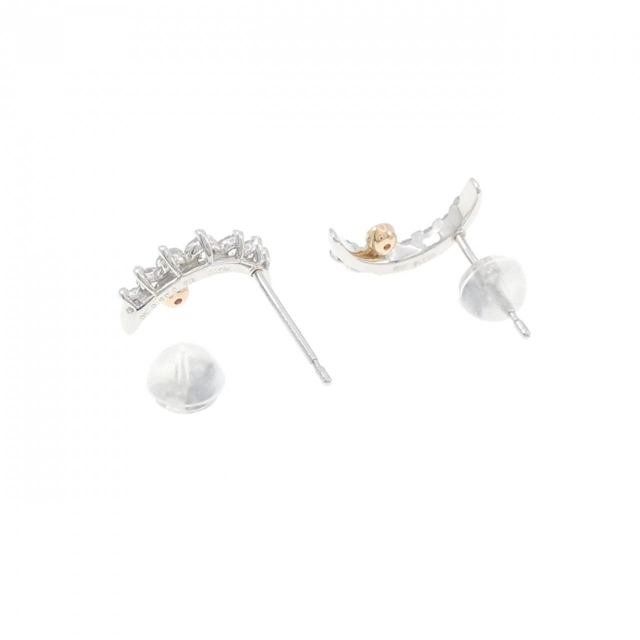 PT/K18PG ムーン ピンクダイヤモンド ピアス 0.05CT