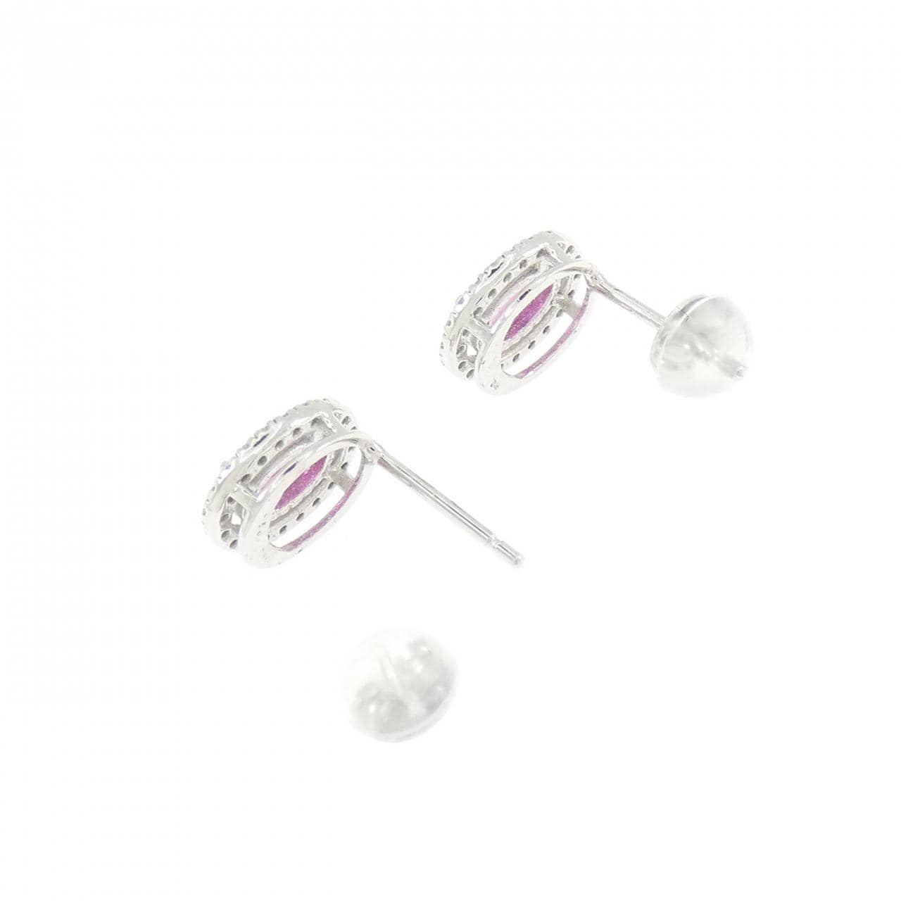 K18WG ルビー ピアス 1.01CT