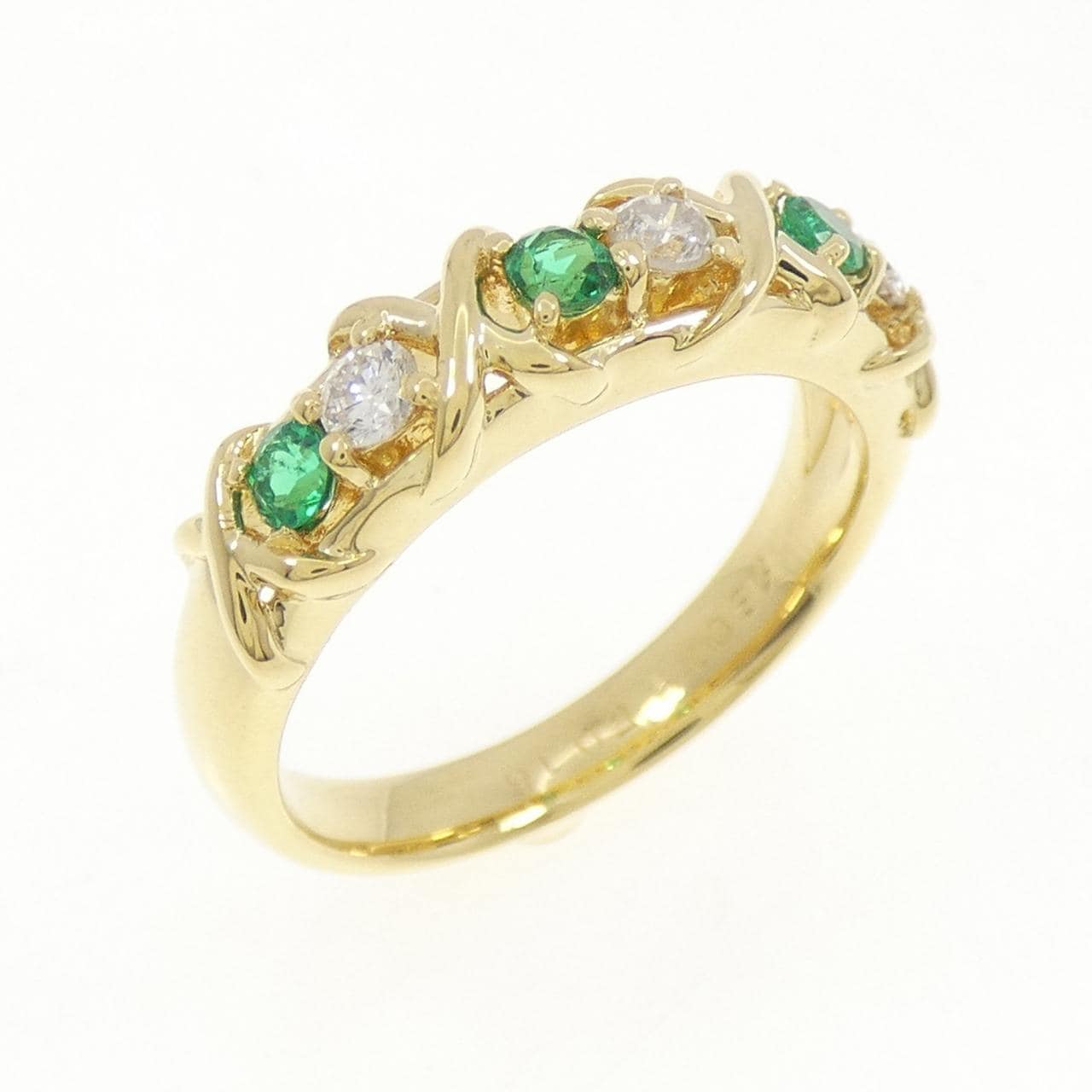 K18YG エメラルド リング 0.18CT