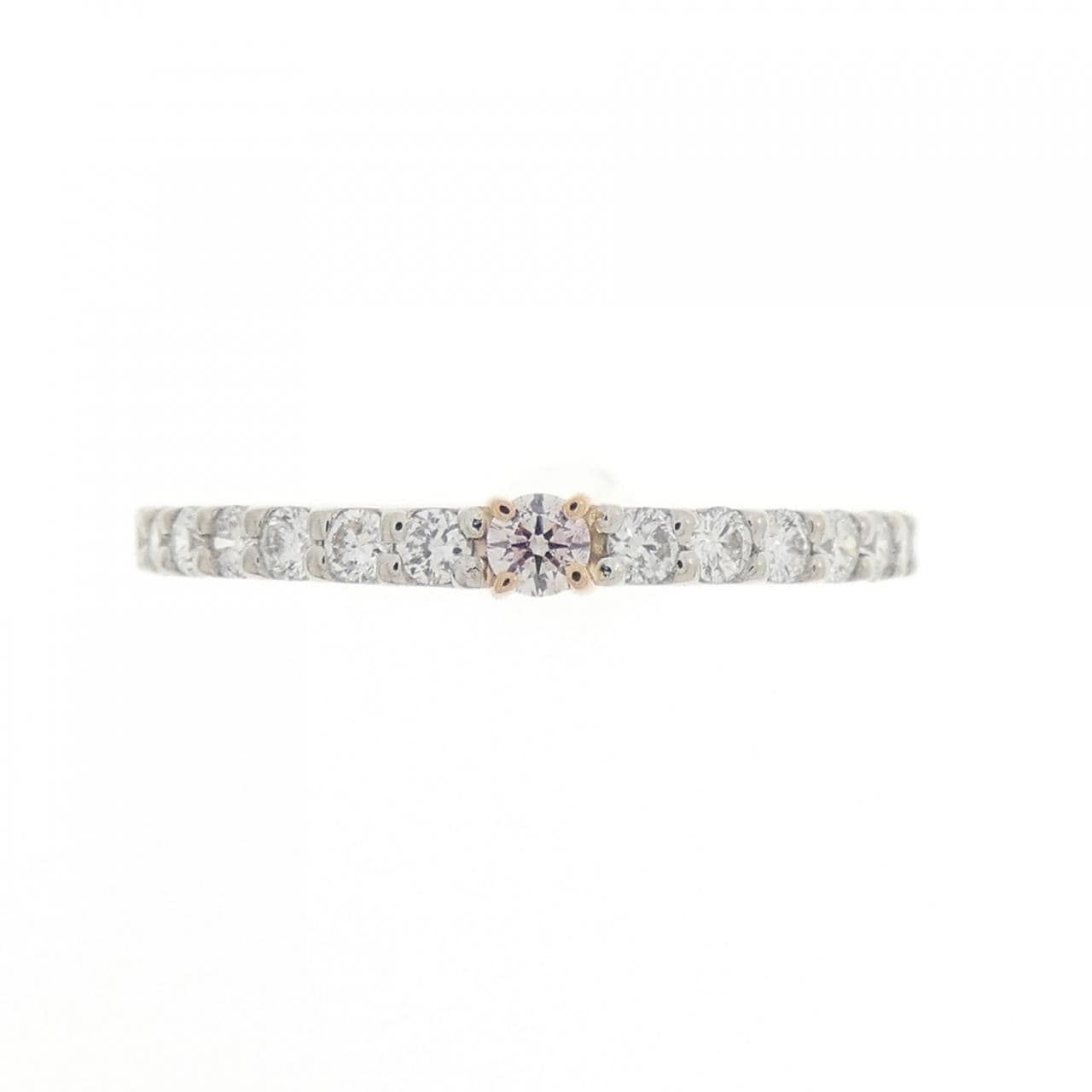K18PG/PT900粉色钻石指 0.05CT