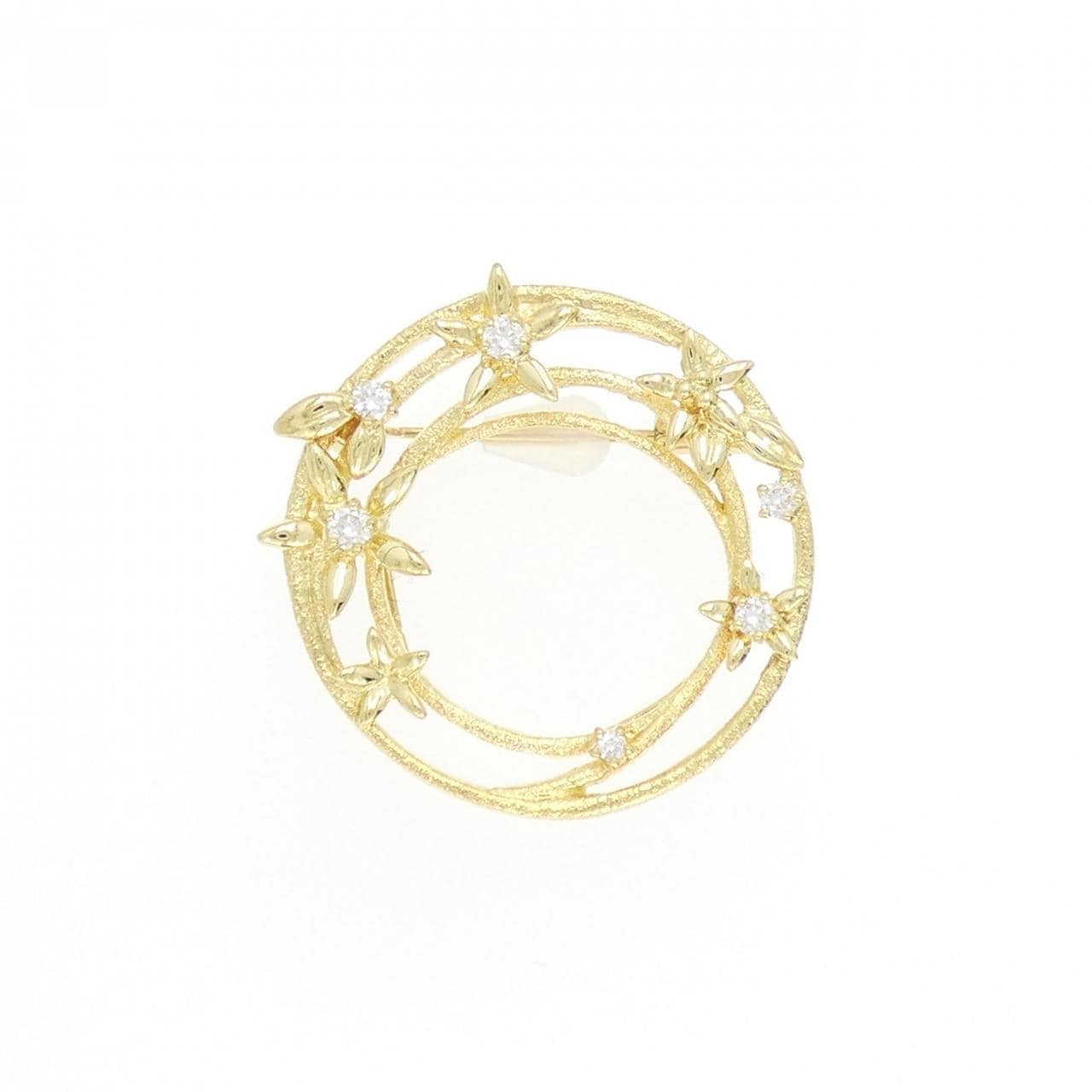 タサキ ダイヤモンド ブローチ 0.19CT