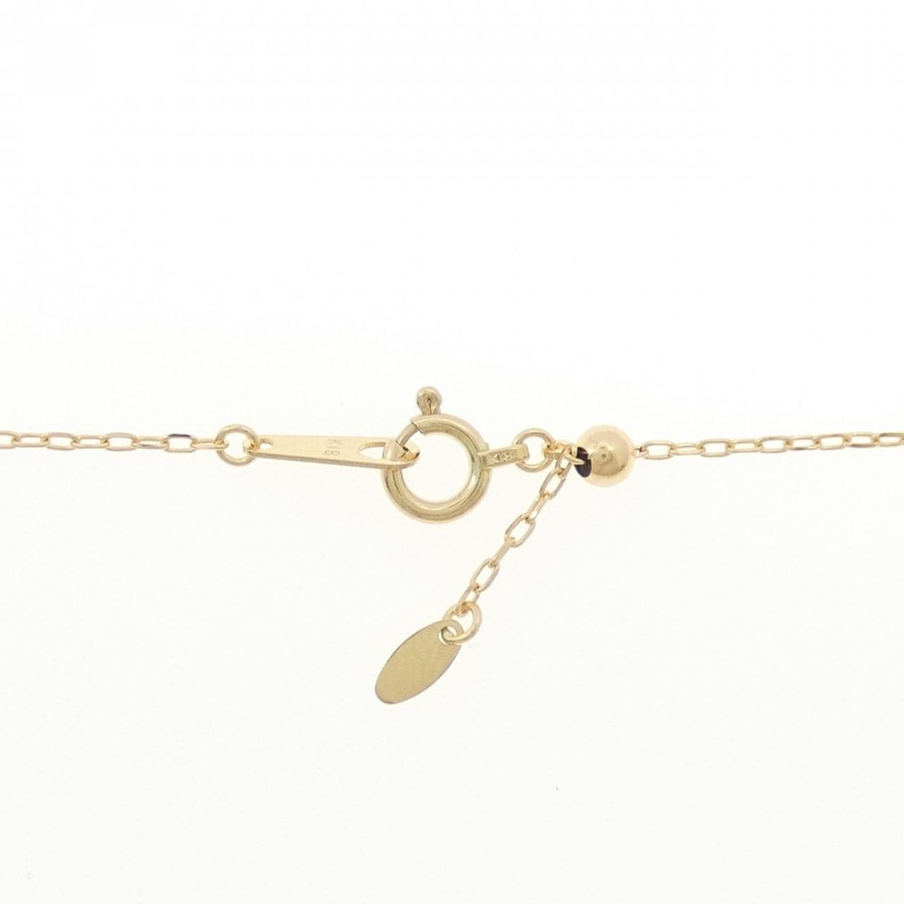 K18YG/PT900 ダイヤモンド ネックレス 0.03CT