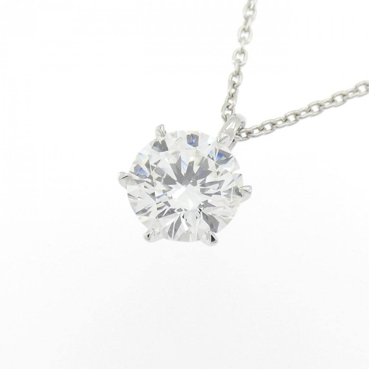 【リメイク】PT900/PT850 ダイヤモンド ネックレス 1.111CT G SI2 VG