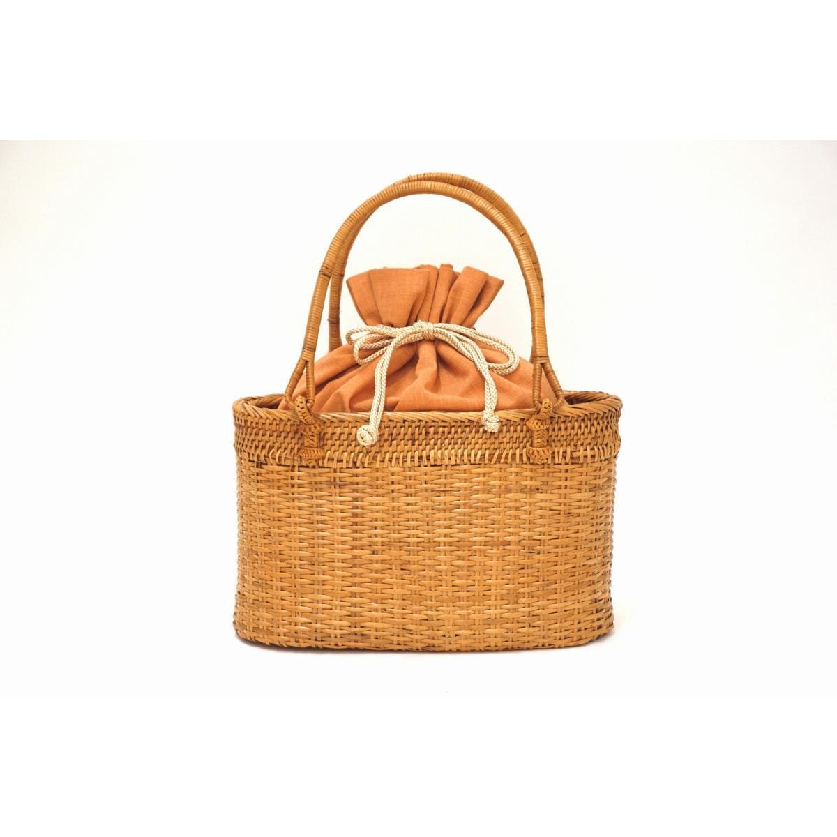 【新品】カゴバッグ　巾着付き