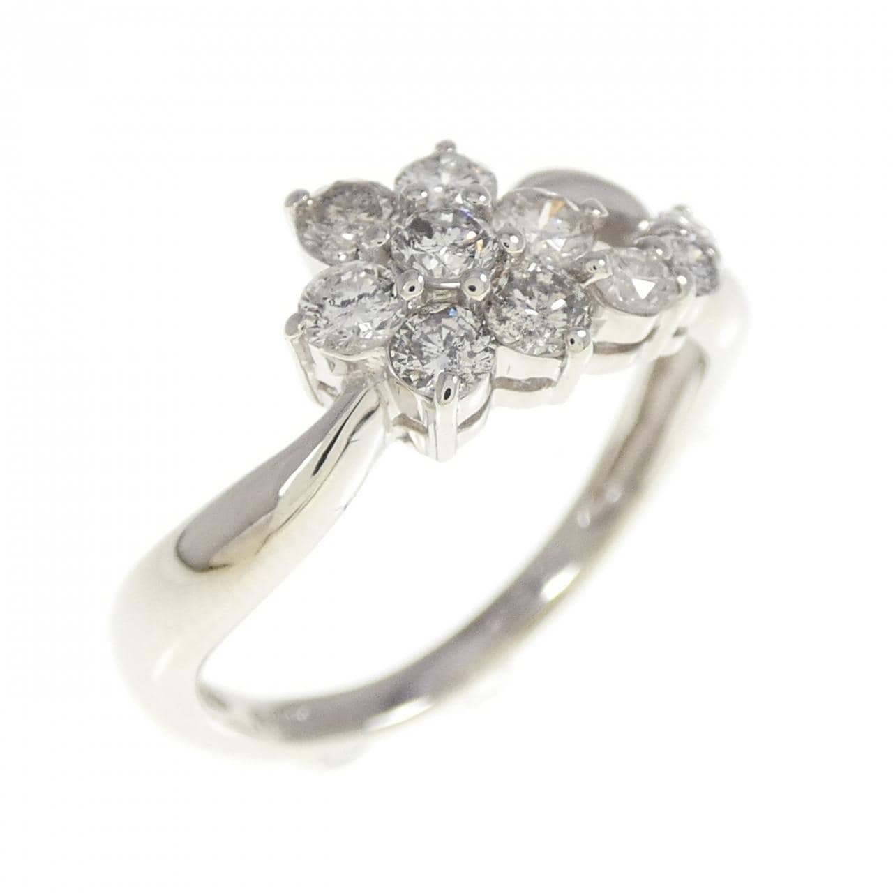PT900 フラワー ダイヤモンド リング 0.50CT