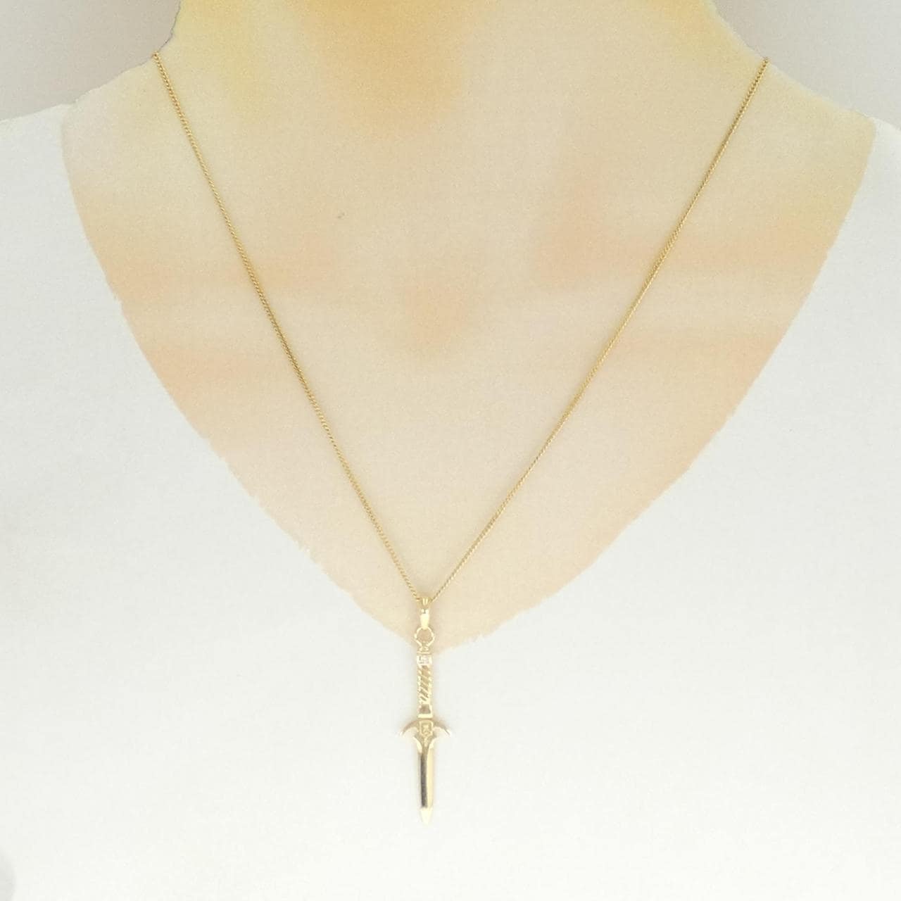 K18YG ソード ダイヤモンド ネックレス