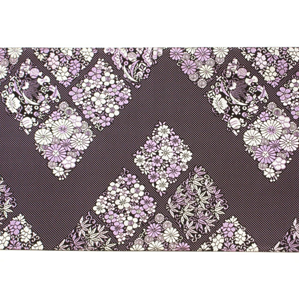 【未使用品】袋帯　唐織　全通柄