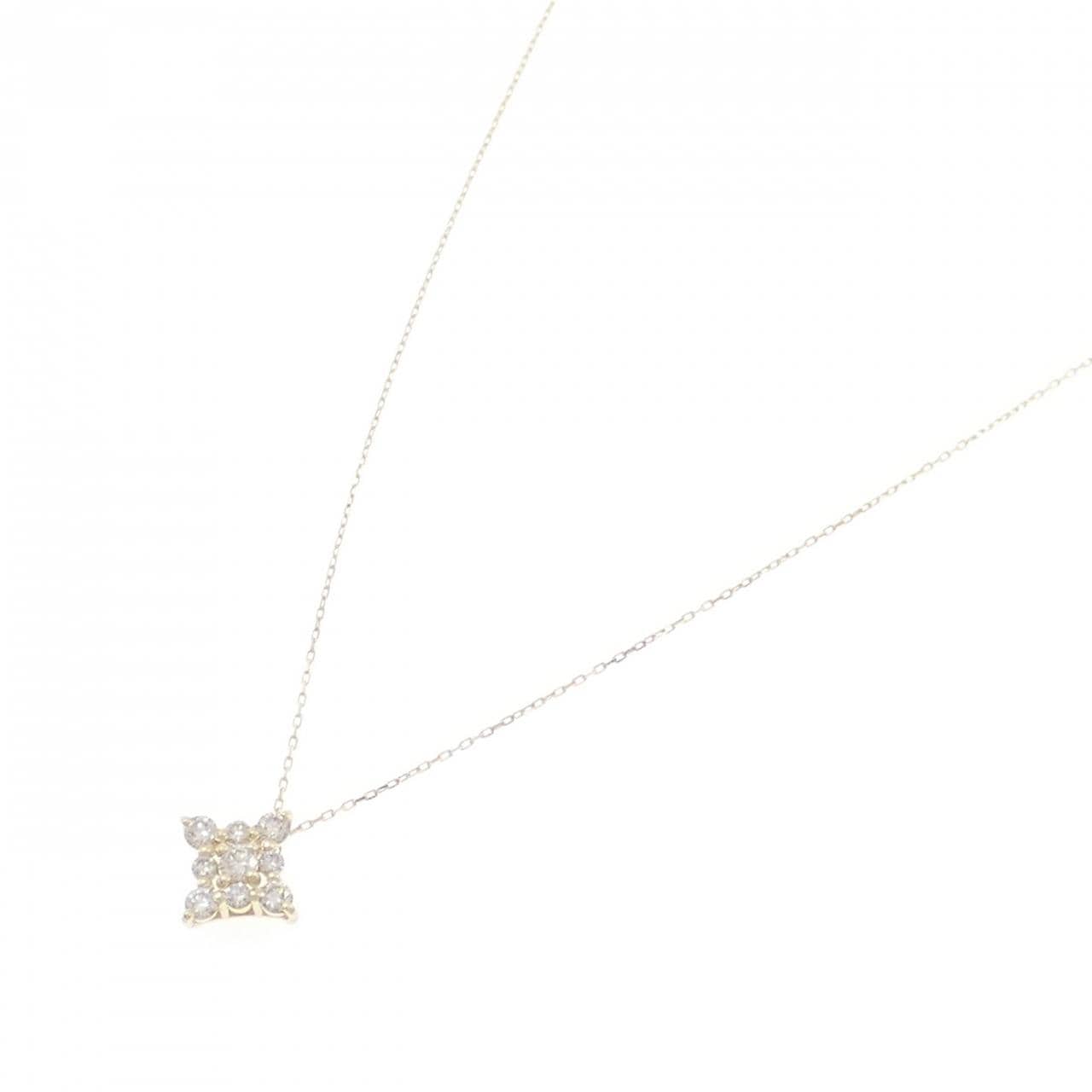 【新品】K10YG ダイヤモンド ネックレス 0.20CT