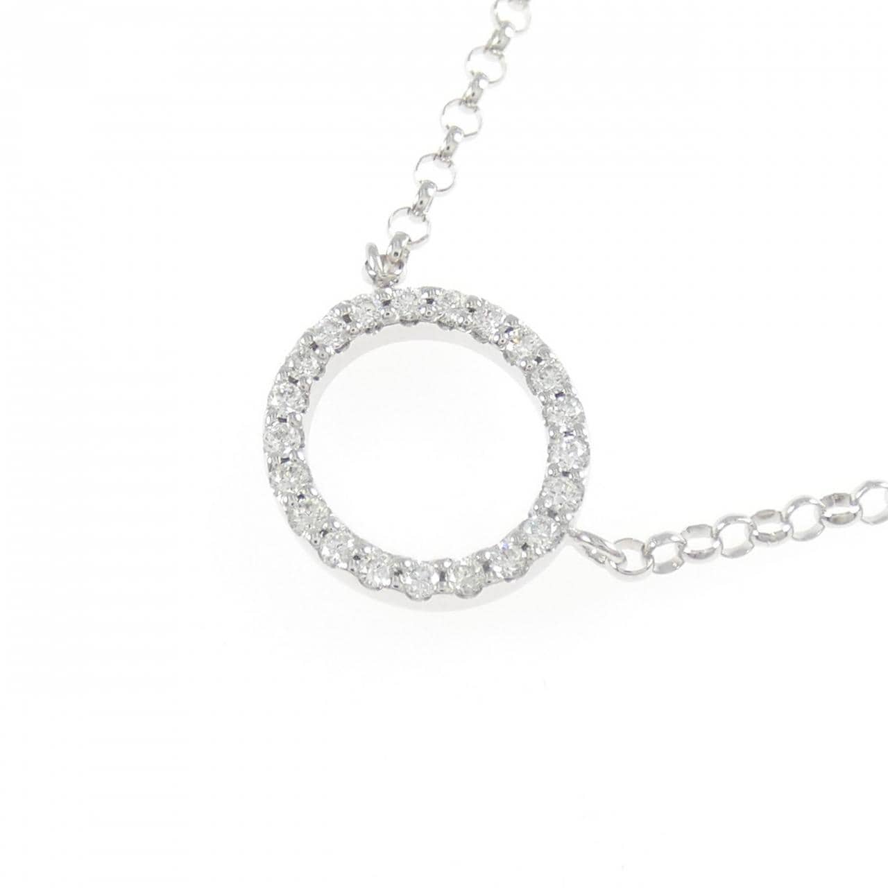 K18WG ダイヤモンド ネックレス 0.21CT