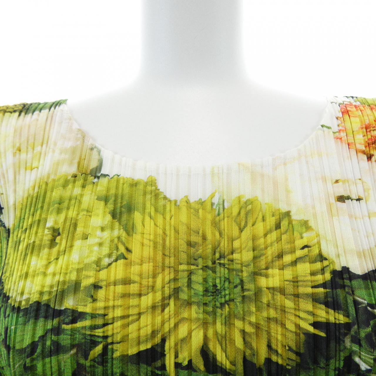 プリーツプリーズ PLEATS PLEASE 2011 転写フラワー PP11-JT802 7565122 ワンピース