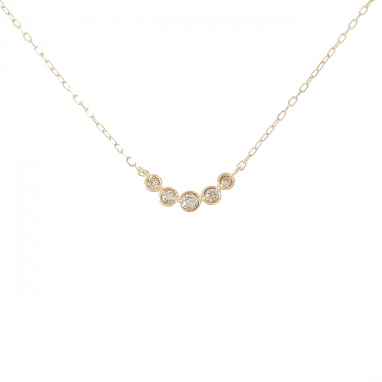K18YG ダイヤモンド ネックレス 0.14CT