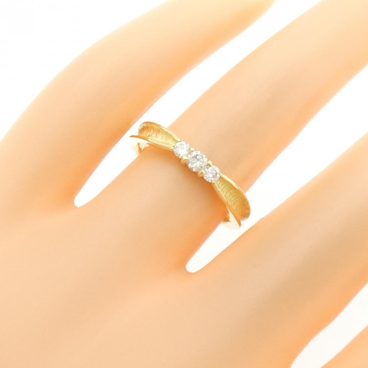 K18YG ダイヤモンド リング 0.18CT