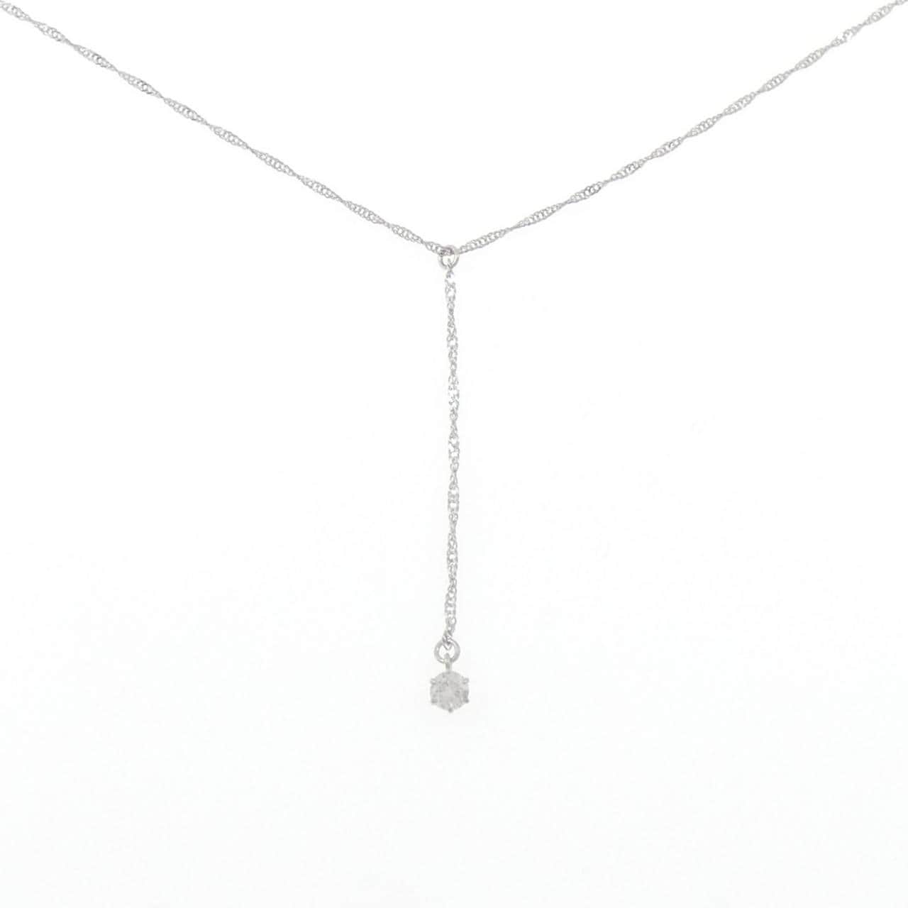 PT ソリティア ダイヤモンド ネックレス 0.1CT
