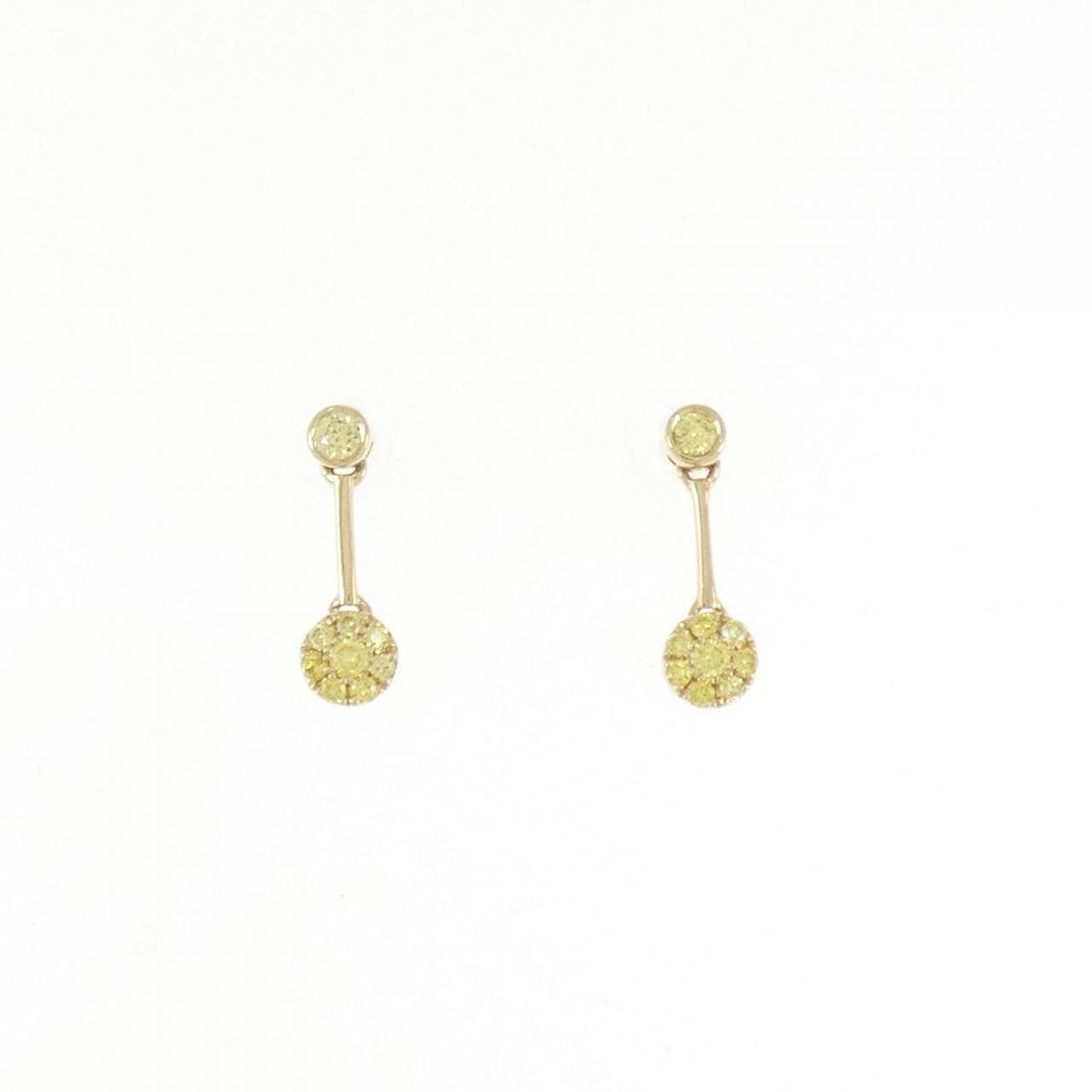 K18YG Diamond earrings 0.14CT