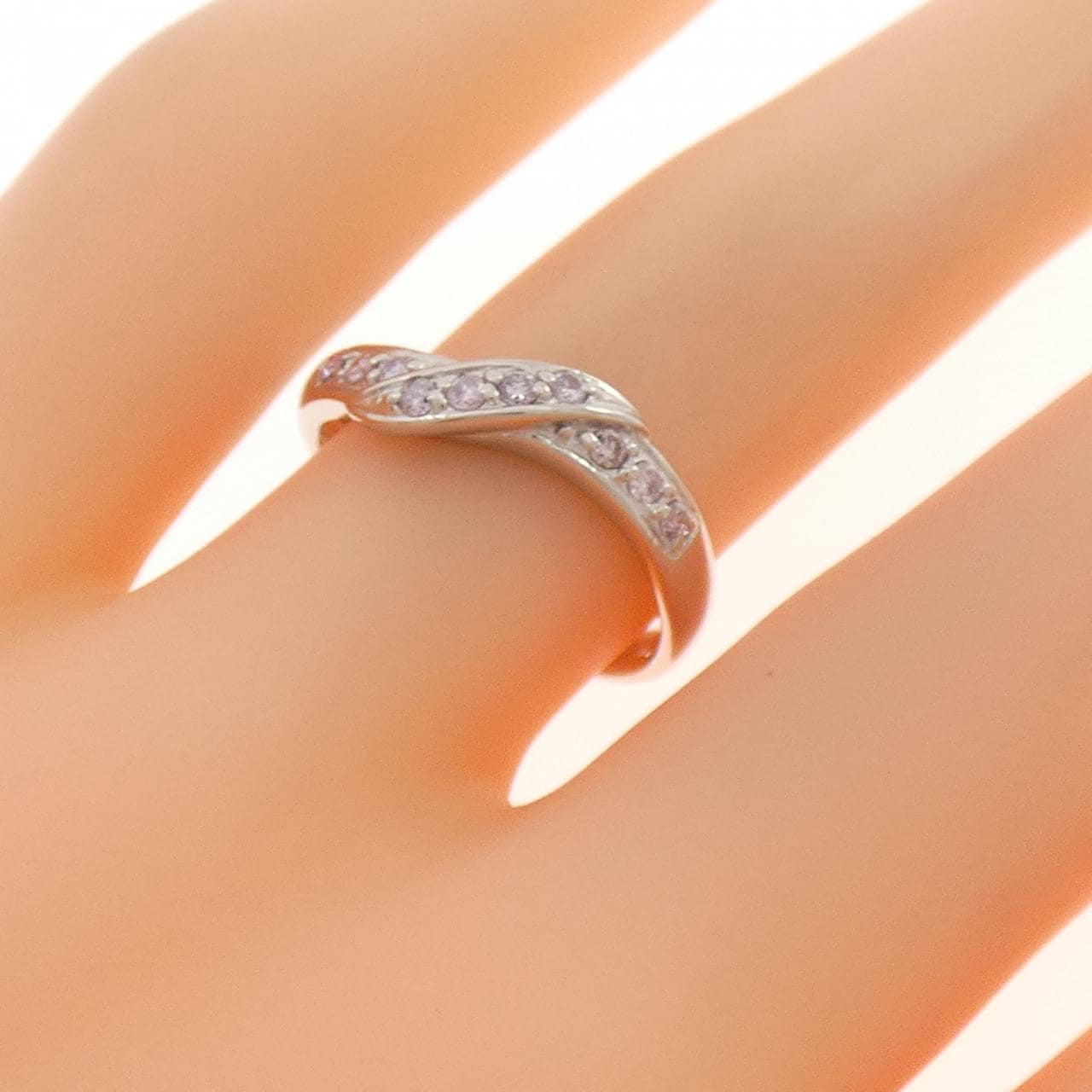 PT900 ピンクダイヤモンド リング 0.13CT