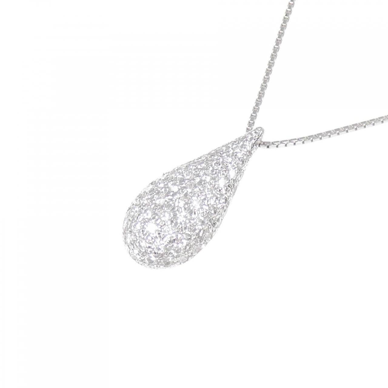 K18WG Pavé Diamond Necklace 1.22CT