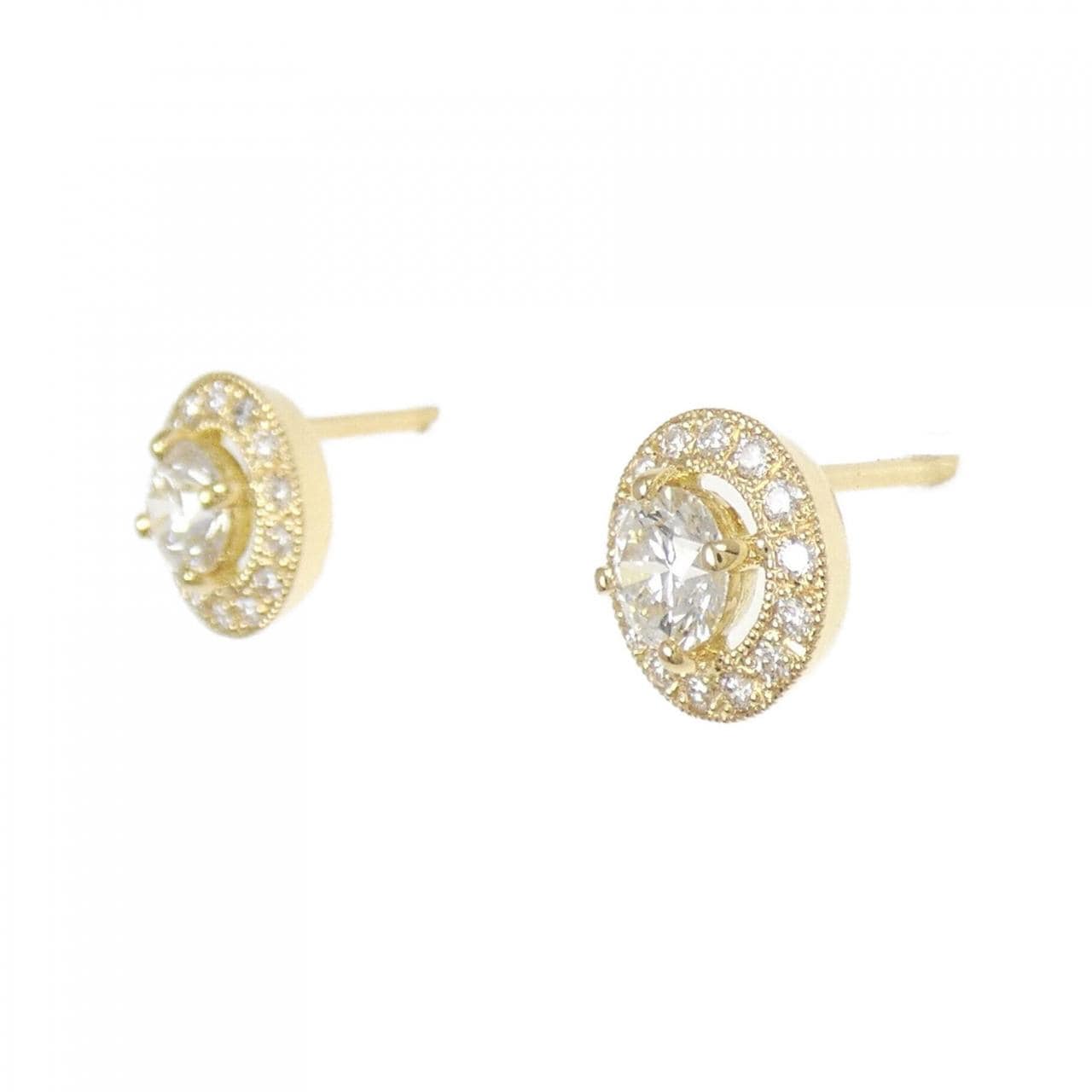 【リメイク】K18YG/ST ダイヤモンド ピアス 0.306CT 0.314CT G VS2 3EXT H&C