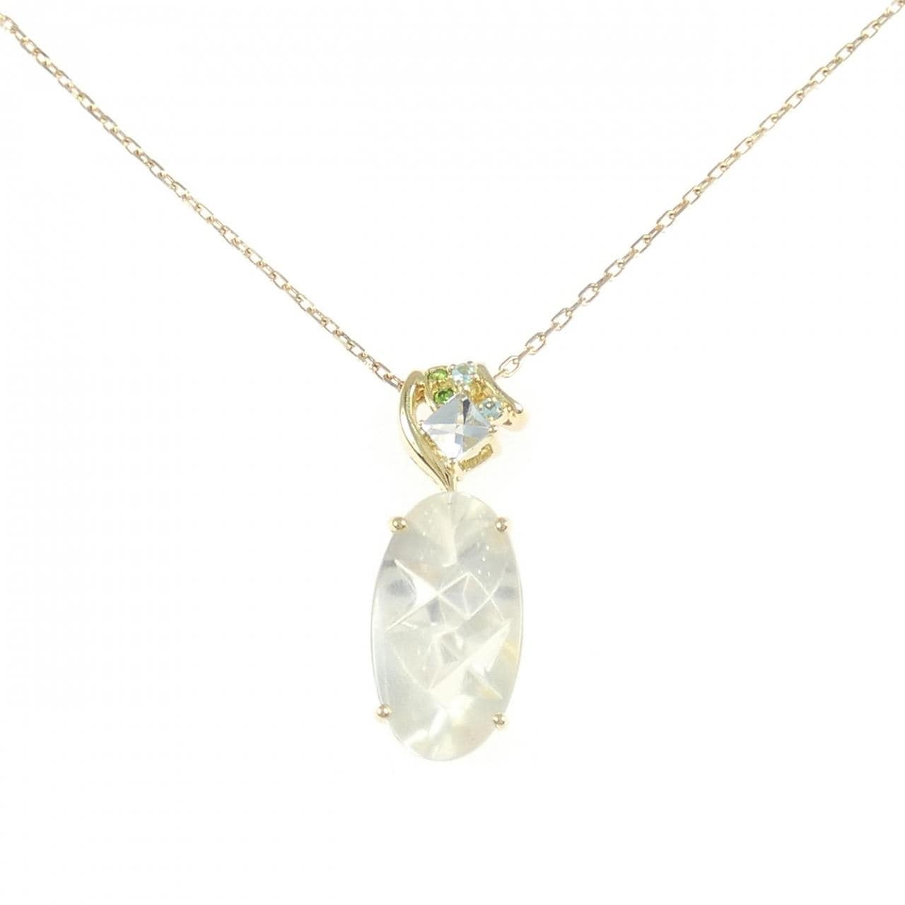 K18YG ムーンストーン ネックレス 5.34CT