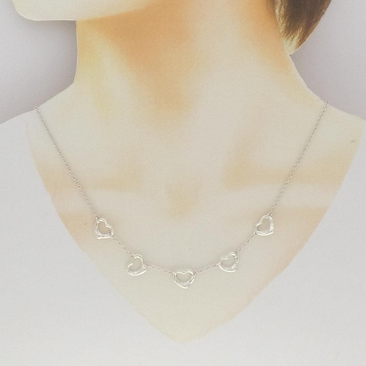 ティファニー オープンハート 5モチーフ ネックレス