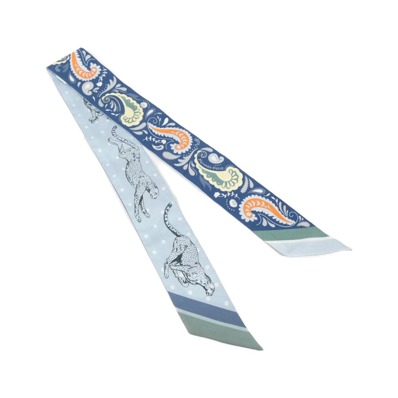 HERMES GUEPARDS BANDANA Twilly 064179S Scarf