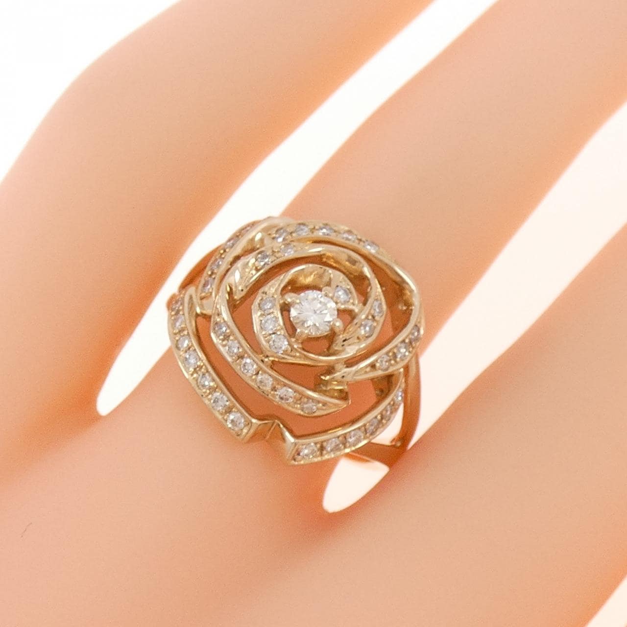 K18PG ダイヤモンド リング 0.35CT