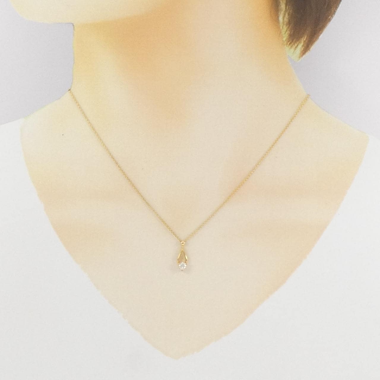 K18YG ダイヤモンド ネックレス 0.20CT