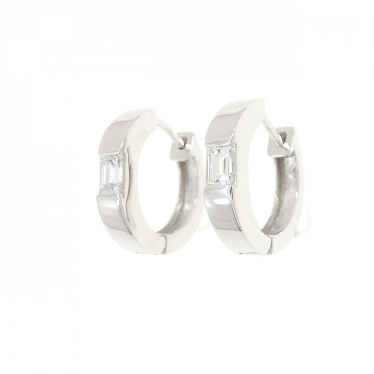 K18WG ダイヤモンド ピアス 0.347CT