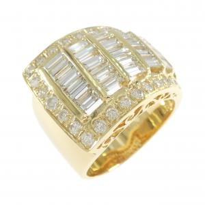 K18YG ダイヤモンド リング 3.99CT
