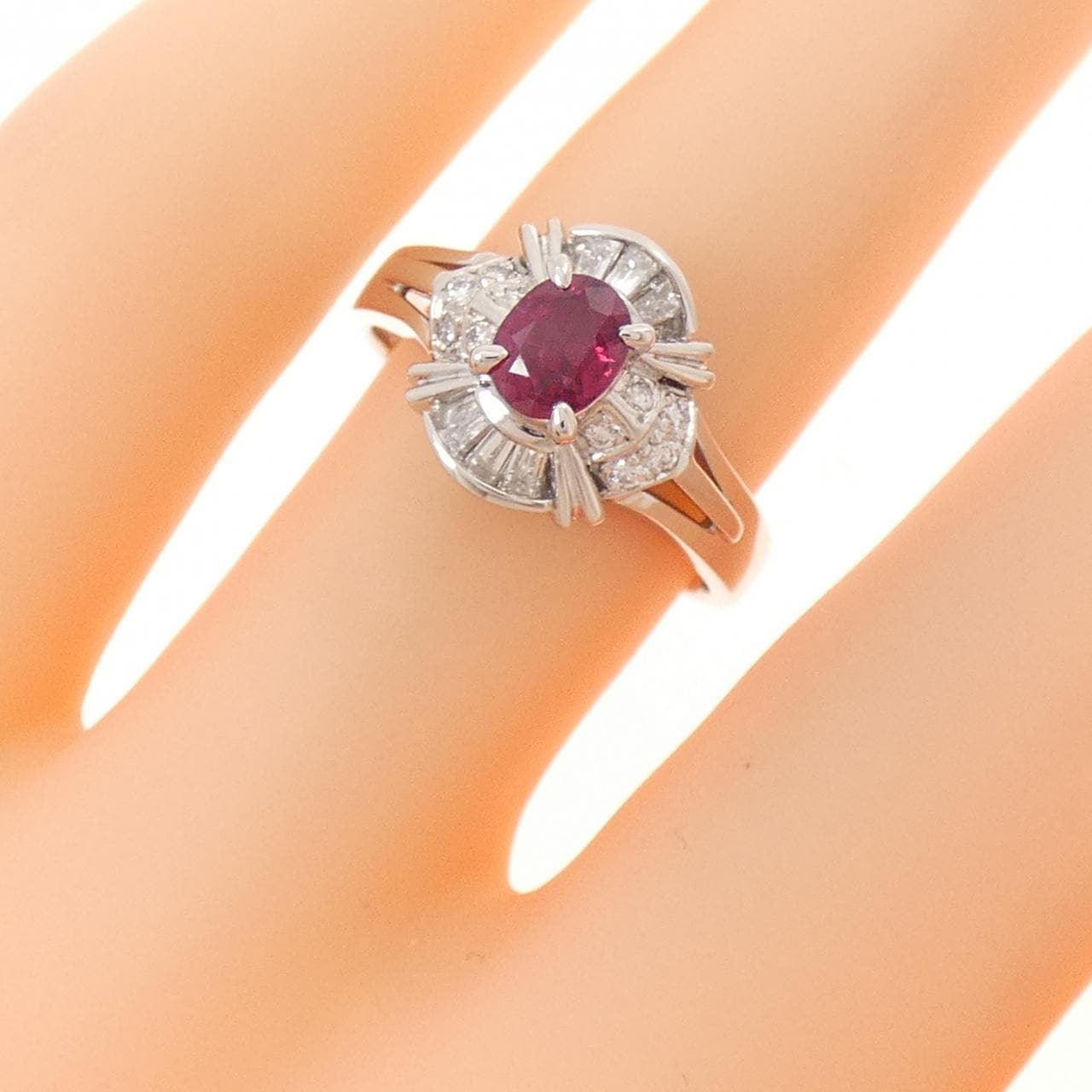 PT900 ルビー リング 0.46CT