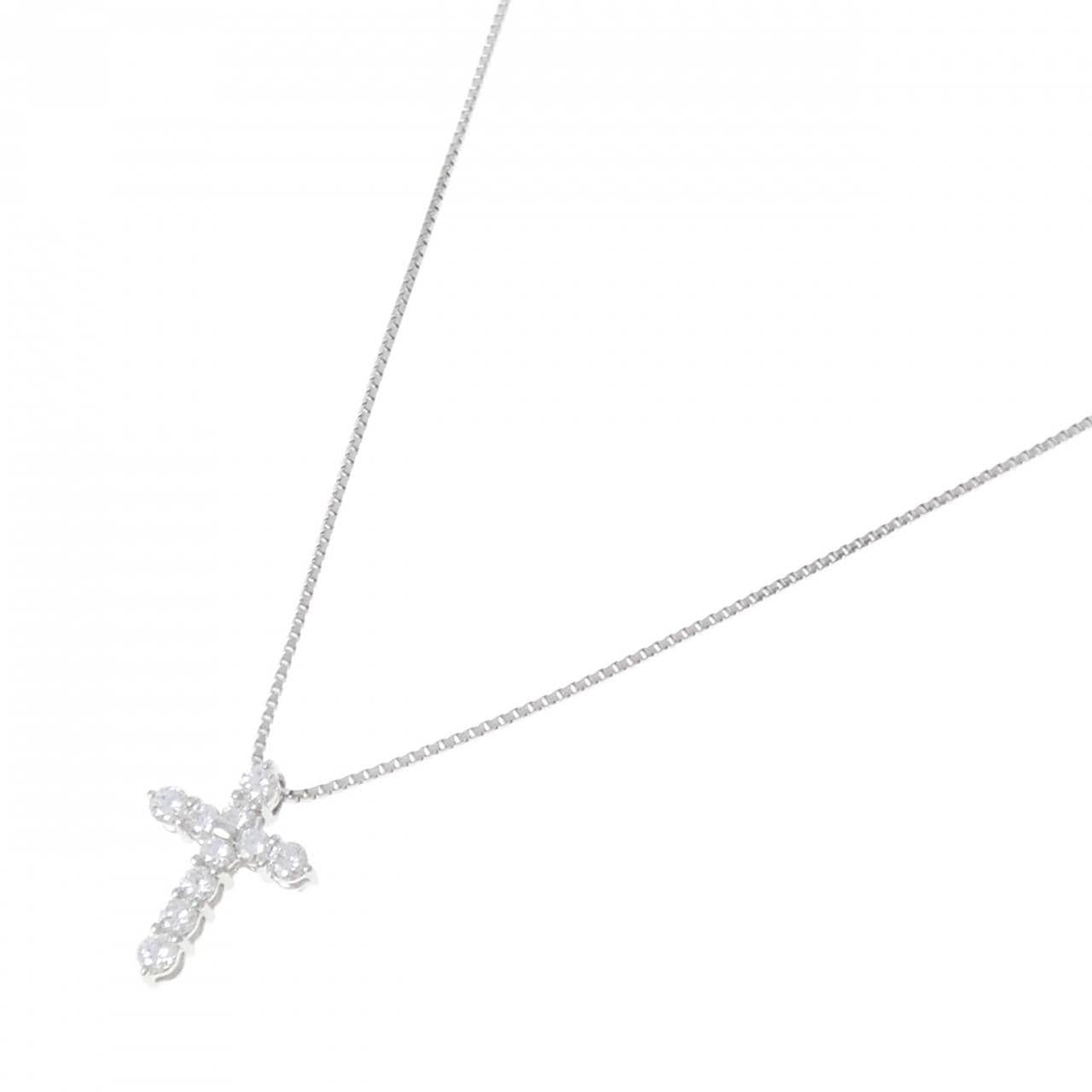 タサキ クロス ダイヤモンド ネックレス 0.48CT